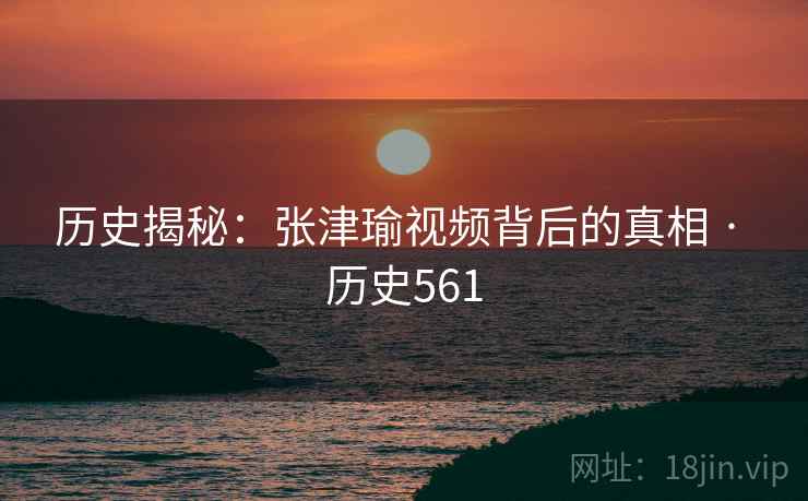历史揭秘：张津瑜视频背后的真相 · 历史561  第2张